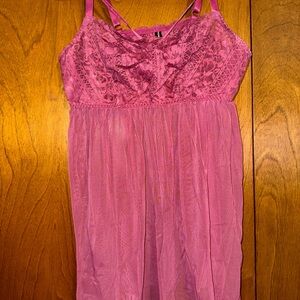 Torrid Pink Lace Underwire Babydoll Chemise